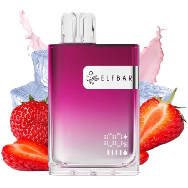 Vaper desechable ELFBAR CR8000 Strawberry Ice Sin Nicotina
