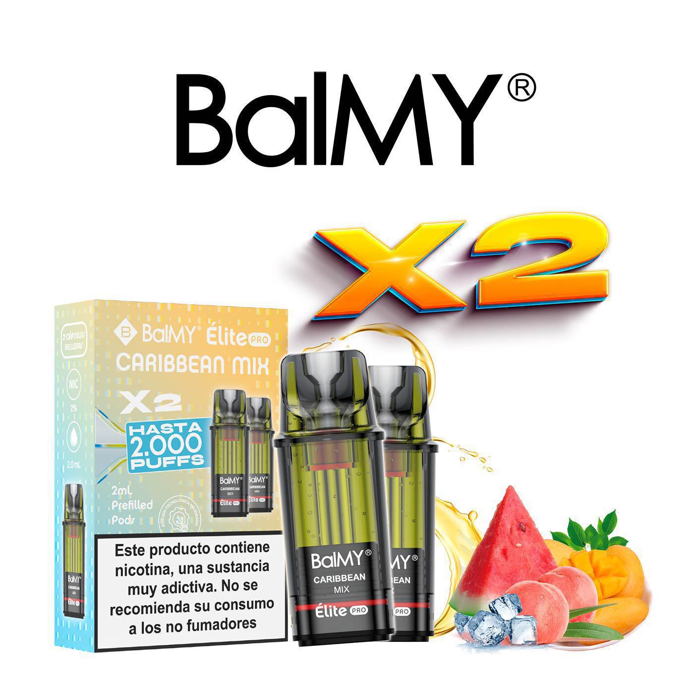 Cartucho BalMY Élite Pro Caribbean Mix (Pack 2 Unidades)