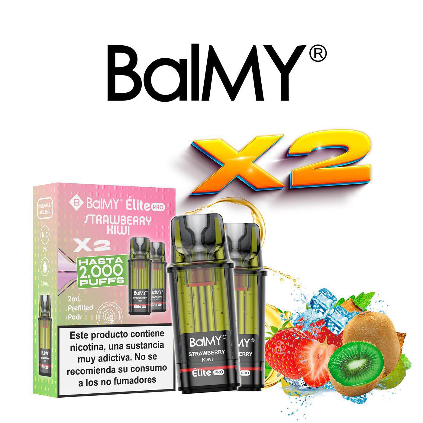 Cartucho BalMY Élite Pro Strawberry Kiwi (Pack 2 Unidades)