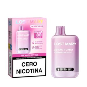 Vaper Lost Mary BM1000 TURBO Strawberry Ice Sin Nicotina