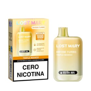 Vaper Lost Mary BM1000 TURBO Triple Mango Sin Nicotina
