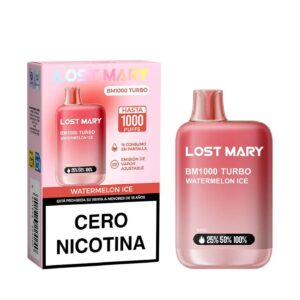 Vaper Lost Mary BM1000 TURBO Watermelon Ice Sin Nicotina